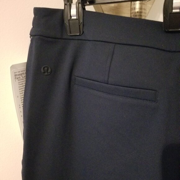 Lululemon Straight-Leg Mid-Rise Pant Luxtreme Pants, Large, Navy, Women's - Picture 3 of 5